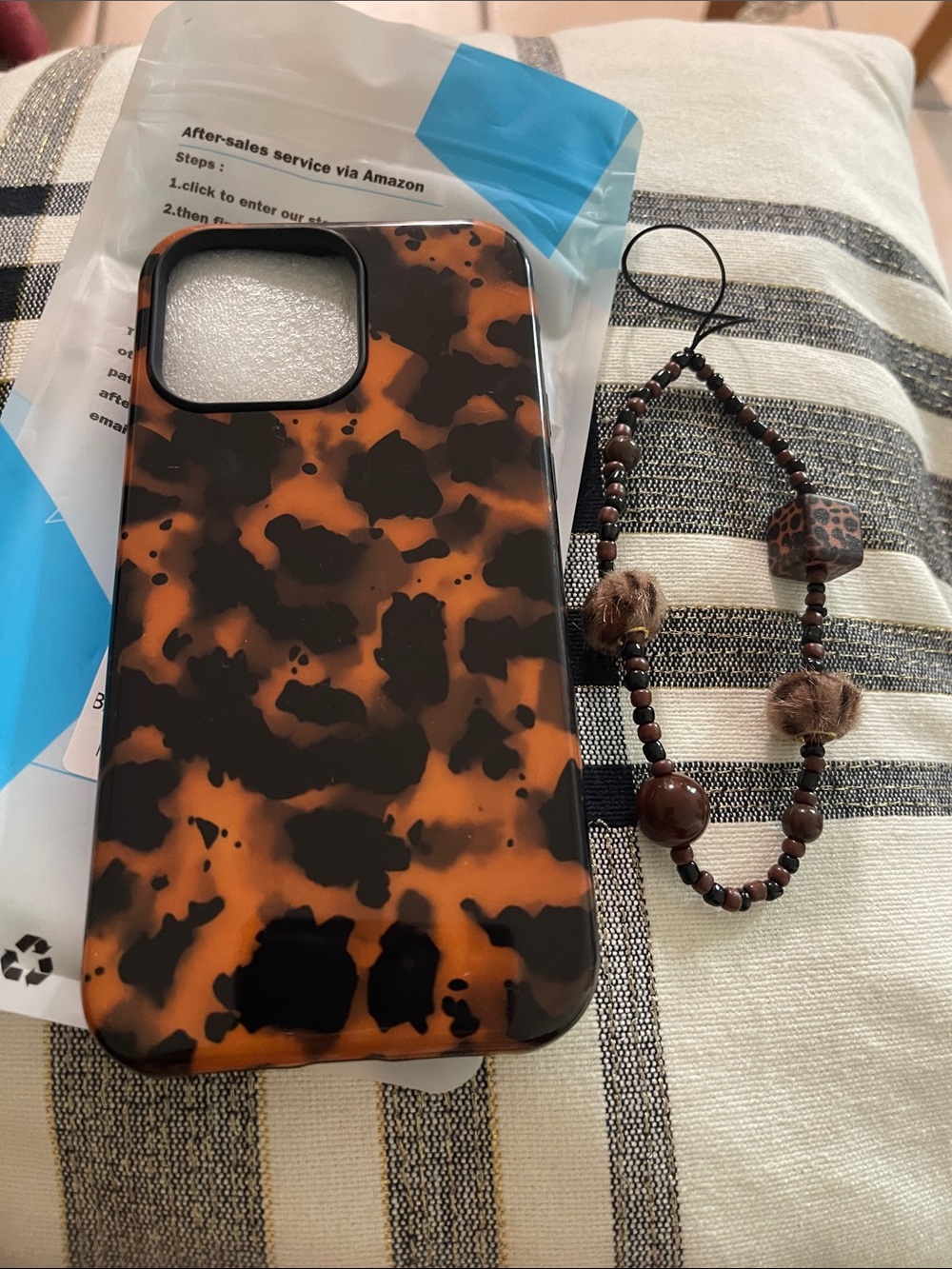 Tortoiseshell14pro Max  Phone Case - Brown & Black